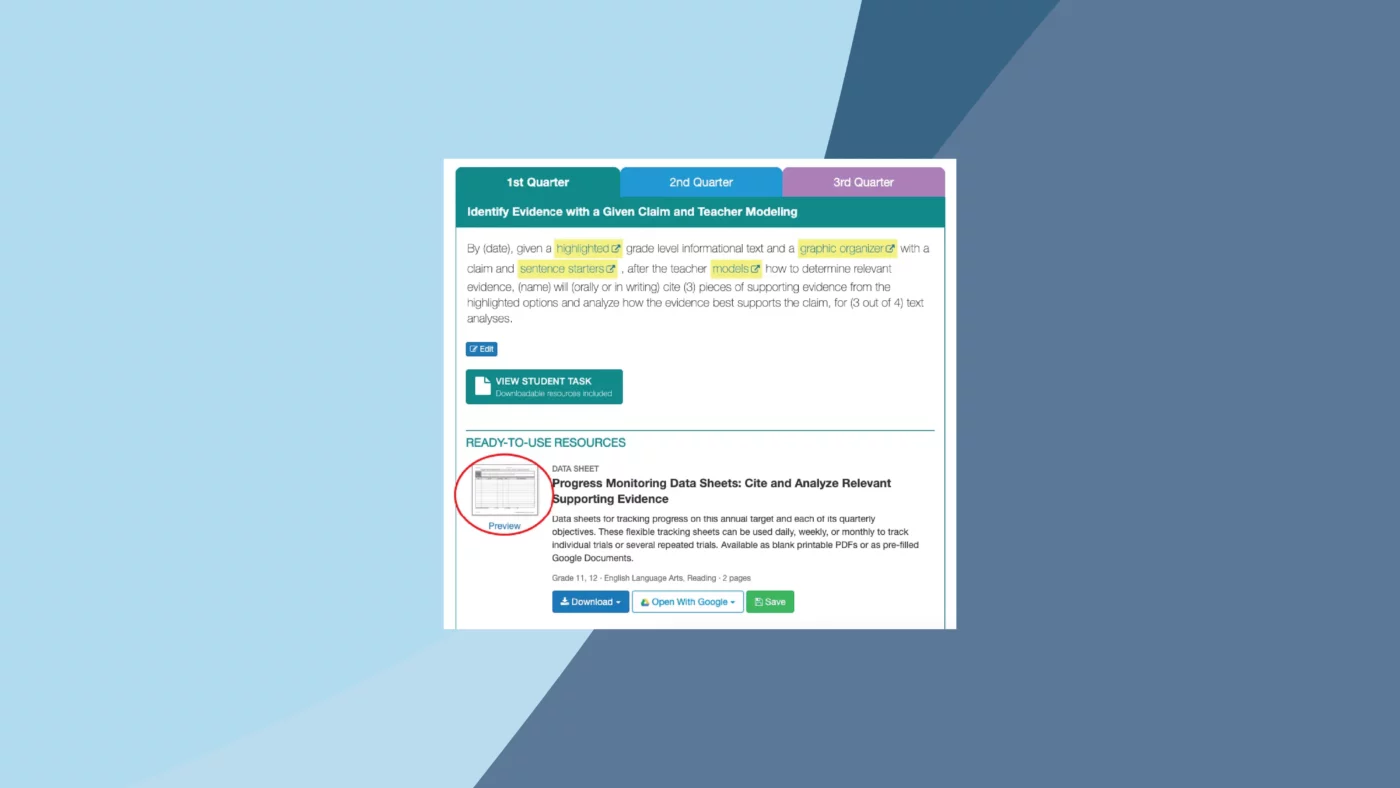 Goalbook Toolkit Update: Skill-Specific Progress Monitoring and Printable Resources